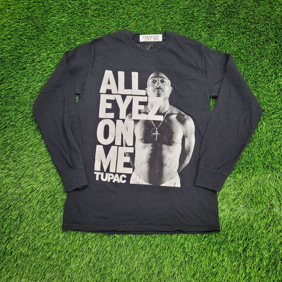 2PAC Tupac-Shakur Shirt Small 17x26 Hip-Hop Black - Picture 1 of 12